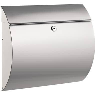 Alco Briefkasten 37,5x33x12cm Metall silber