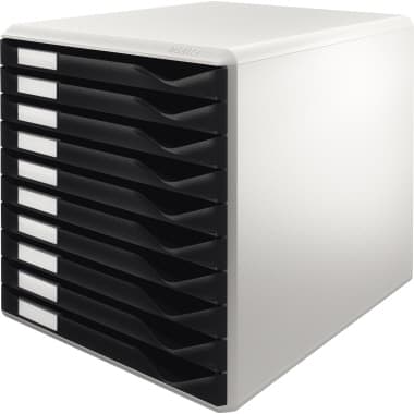Leitz Schubladenbox DIN A4 10Schubfächer lichtgr/sw