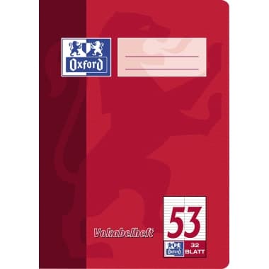 Oxford Vokabelheft DIN A5 90g 32Bl. liniert