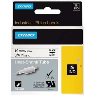 Dymo Heißschrumpf-Schlauch 19mm ws
