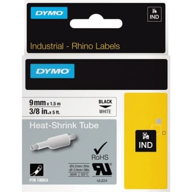 Dymo Heißschrumpf-Schlauch 9mm ws