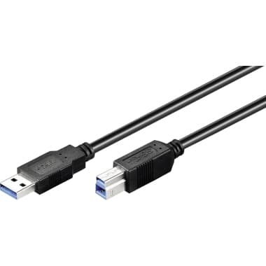 Goobay USB Kabel USB 3.0 3m A/B-Stecker sw