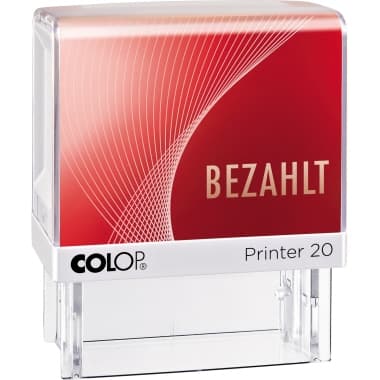 Colop Textstempel Printer 20 BEZAHLT 38mm Kunststoff rt