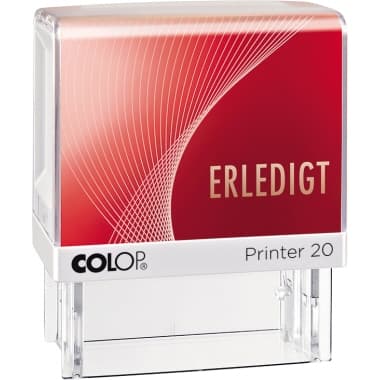 Colop Textstempel Printer 20 ERLEDIGT 38mm Kunststoff rt