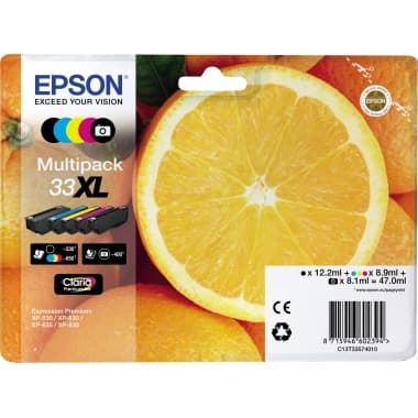 Epson Tintenpatrone 33XL sw/fsw/c/m/y 5St
