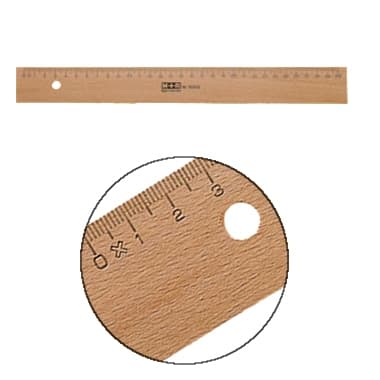M+R Lineal 40cm Buchenholz naturbelassen