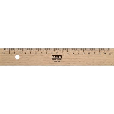 M+R Lineal 20cm Buchenholz naturbelassen