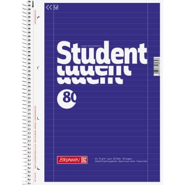 Brunnen Collegeblock Student DIN A4 80Bl. Lin27 lin.