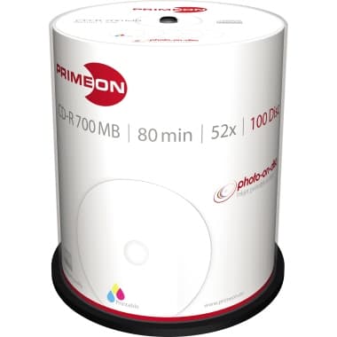 Primeon CD-R 52x 700MB 80Min. Spindel 100 St.