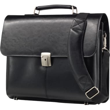 Alassio Aktentasche Faenza 41 x 32 x 13 cm Leder sw