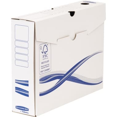 Bankers Box Archivschachtel Basic A4+ 80mm ws/bl 25 St.