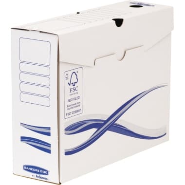 Bankers Box Archivschachtel Basic A4+ 100mm ws/bl 25 St.