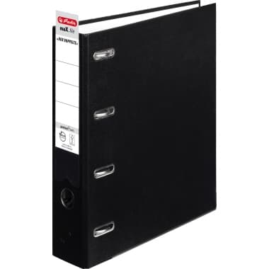 Herlitz Doppelordner 2xDIN A5 quer 75mm schwarz