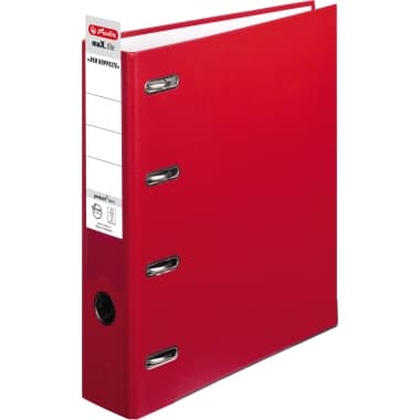 Herlitz Doppelordner 2xDIN A5 quer 75mm rot