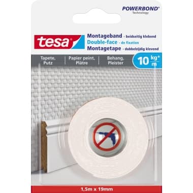 tesa Montageband 19mmx1,5m 10kg/m