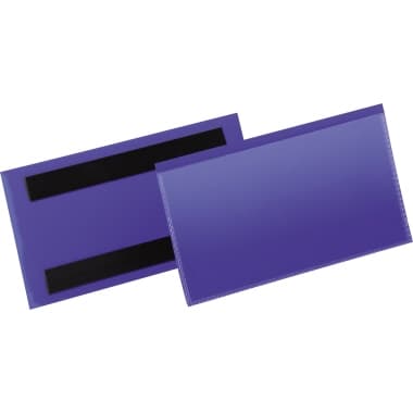 Durable Etikettentasche 150x67mm magn. d.bl 50 St.