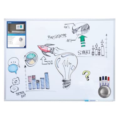 Franken Whiteboard X-tra Line 100x75cm emailliert ws