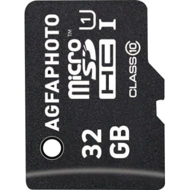 AgfaPhoto Speicherkarte Micro SDHC 32GB Class10 +Adapter