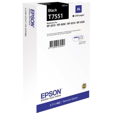 Epson Tintenpatrone T7551 5.000S schwarz