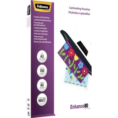 Fellowes Laminierfolie Enhance 80 DIN A3 tr 100 St.