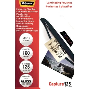 Fellowes Laminierfolie Capture 125 mic 54x86 100 St.