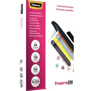 Fellowes Laminierfolie Preserve 250 mic A4 100 St.