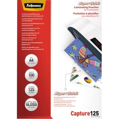 Fellowes Folientasche A4 Super Quick 2x125mic 100St./Pack.
