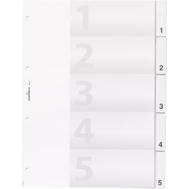 Durable Register DIN A4 5teilig umschweißte Taben