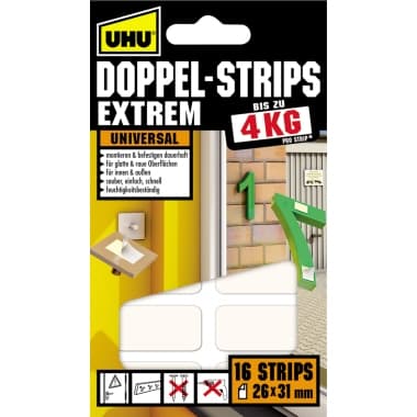 Uhu Doppelstrips extrem 16 St./Pack