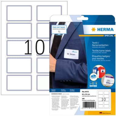 Herma Etikett 80x50mm ws/bl 200St