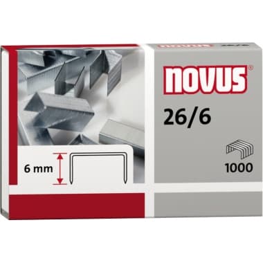 Novus Heftklammer 26/6 verzinkt 1.000 St.