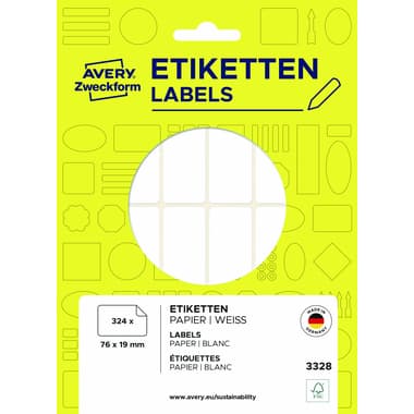 Avery Zweckform Etikett 0 76x19mm ws 324St