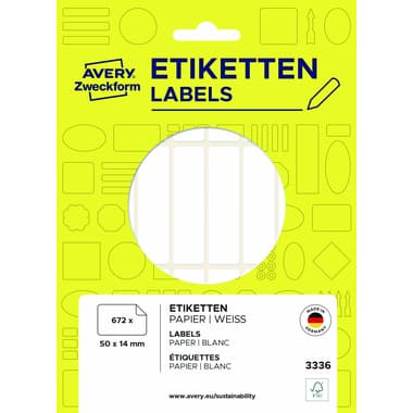 Avery Vielzwecketikett 50x14mm ws 672St