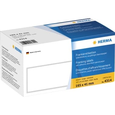 Herma Frankieretikett 165x44mm weiß 1.000 St./Pack.