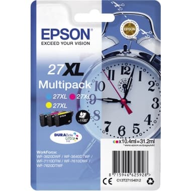 Epson Tintenpatrone 27XL c/m/y 3St