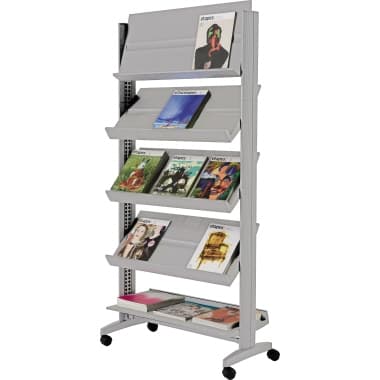 Paperflow Prospektständer Uno 255N.02 5Auflagen mobil alu