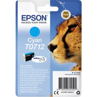 Epson Tintenpatrone T0712 5,5ml cyan