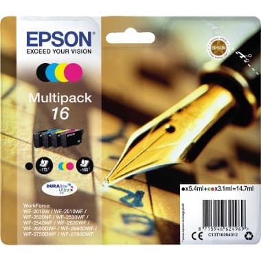 Epson Tintenpatrone 16 sw/c/m/y 4St