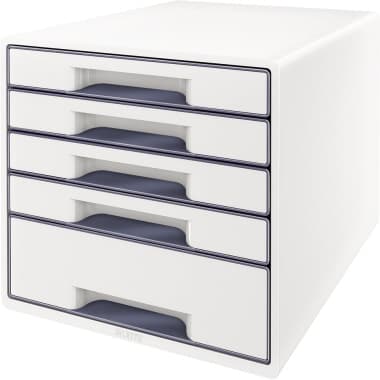 Leitz Schubladenbox WOW CUBE 5Schubfächer ws/gr