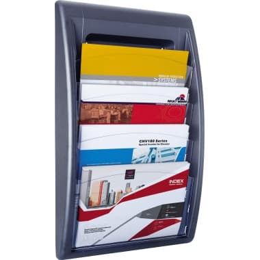 Paperflow Prospekthalter DIN A4 quer 4Fächer an