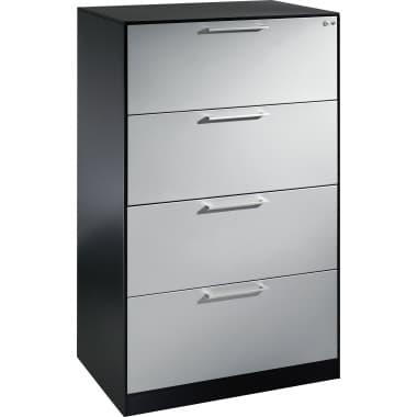 C+P Hängeregistratur-Schrank Asisto A4 2bahnig sgr/lgr