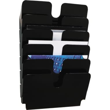 Durable Prospekthalter FLEXIPLUS A4 quer 6Fächer sw