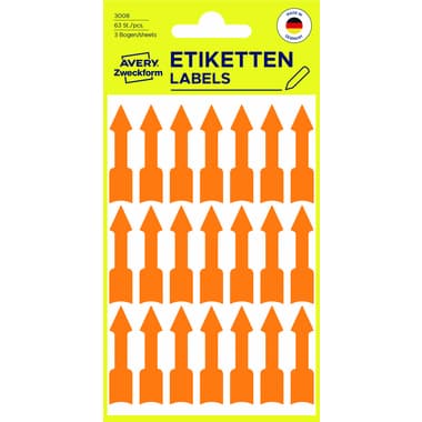 Avery Zweckf. Hinweisetikett Pfeil leuchtorang 63 St.