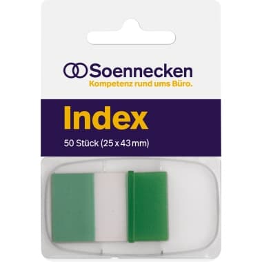Soennecken Haftstreifen Index 25x43mm 50St Spender gn