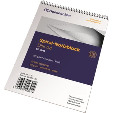 Soennecken Notizblock DIN A4 60g kar. 50Blatt ws