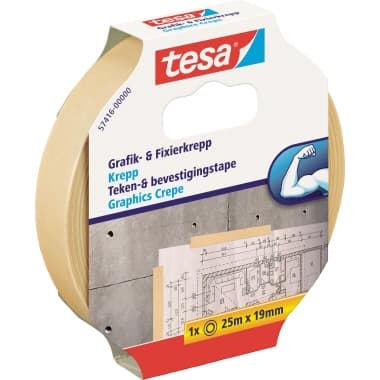 tesa Fixierband 19mmx25m Papier beige