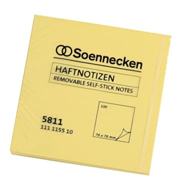 Soennecken Haftnotiz 75x75mm 100Blatt gelb