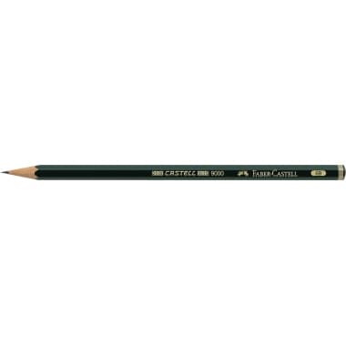 Faber-Castell Bleistift CASTELL 9000 6B dunkelgrün