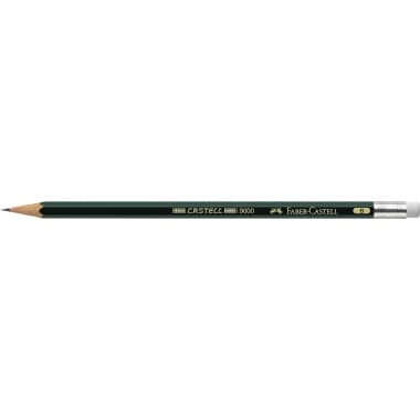 Faber-Castell Bleistift CASTELL 9000 B Radierer