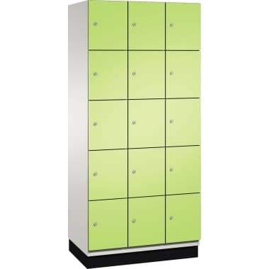 C+P Fächerschrank Sockel 15Fächer B900mm lgr/cgn